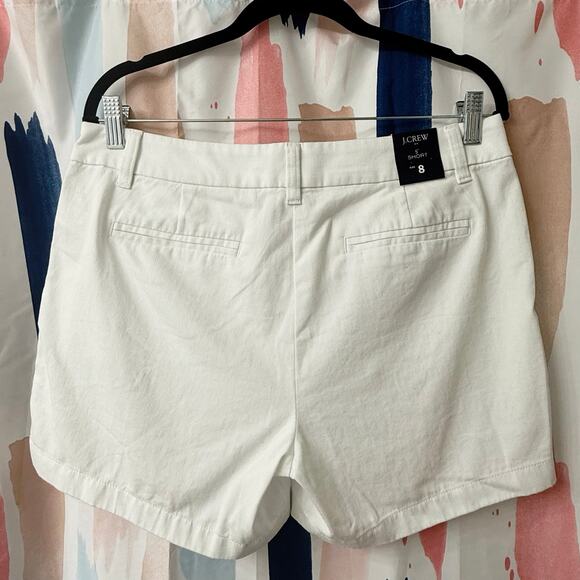 J. Crew 5” Classic Chino Shorts in White Size 8 - Picture 10 of 15